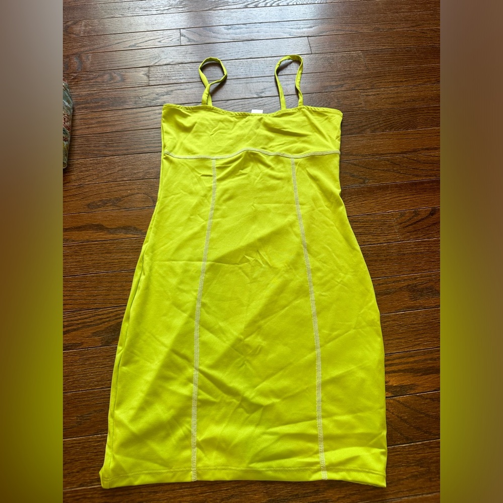 H&M Yellow Slip Dress Spaghetti Strap Mini